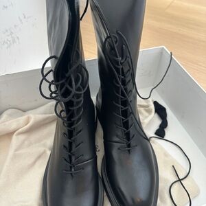 Khaite Black Conley Boots